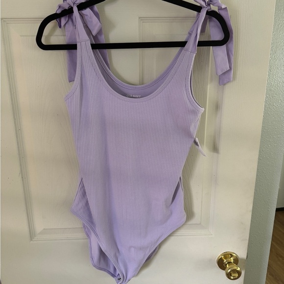 Old Navy Tops - 4/$25 New Old Navy Purple Bodysuit with Tie straps